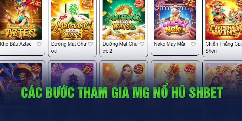 Các bước tham gia MG Nổ Hũ 