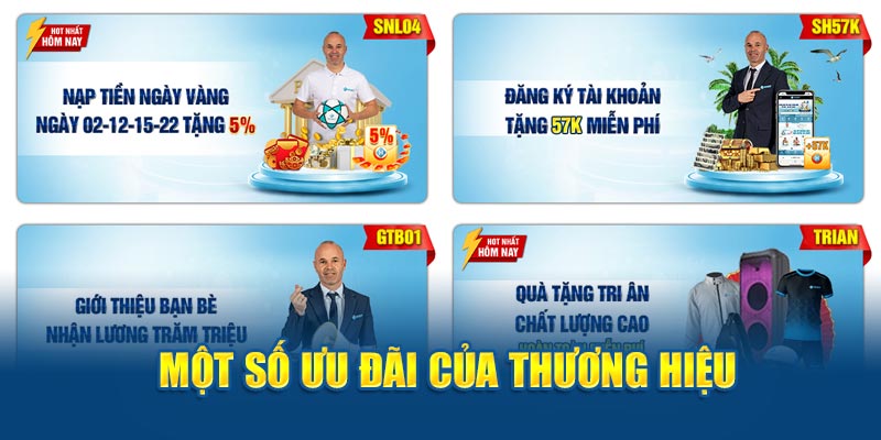 Một số ưu đãi của thương hiệu